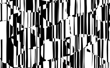 Rasgele kaotik satırları soyut geometrik desen doku, Modern, çağdaş sanat illüstrasyon çizgilerle deformasyon etkisi, bükme, eğri siyah beyaz çizgili, dalgalı, çarpık çizgiler