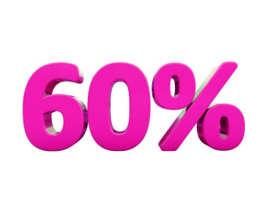 Yüzde 60'ı pembe işareti