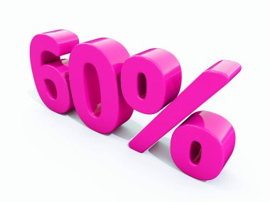 Yüzde 60'ı pembe işareti