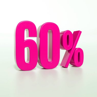 Yüzde 60'ı pembe işareti