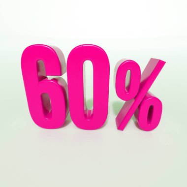 Yüzde 60'ı pembe işareti