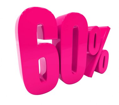 Yüzde 60'ı pembe işareti