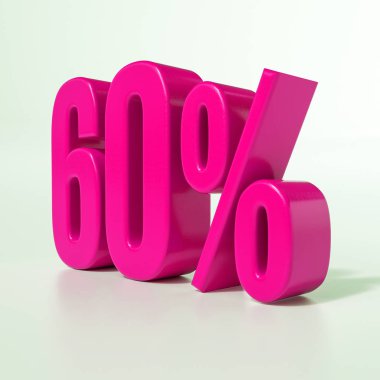 Yüzde 60'ı pembe işareti