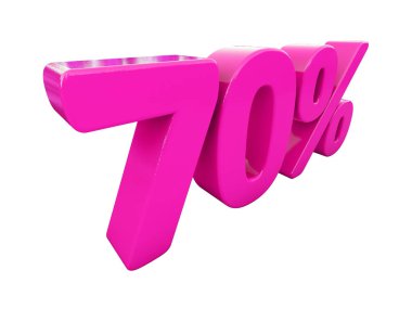 Yüzde 70'i pembe işareti