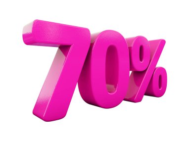 Yüzde 70'i pembe işareti