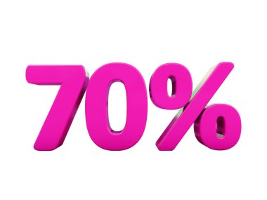 Yüzde 70'i pembe işareti