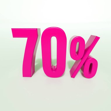 Yüzde 70'i pembe işareti