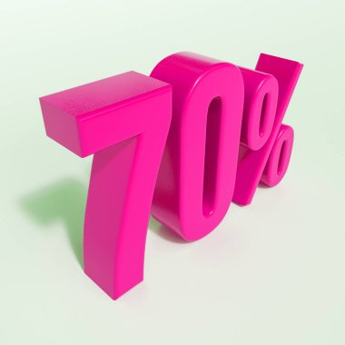 Yüzde 70'i pembe işareti