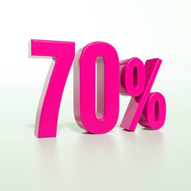 Yüzde 70'i pembe işareti