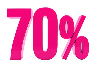 Yüzde 70'i pembe işareti