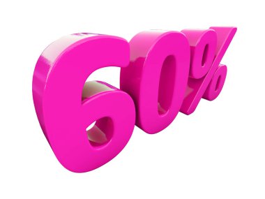 Yüzde 60'ı pembe işareti