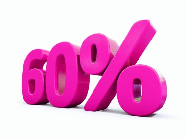 Yüzde 60'ı pembe işareti
