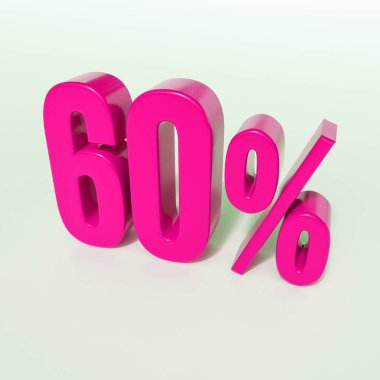 Yüzde 60'ı pembe işareti