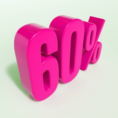 Yüzde 60'ı pembe işareti