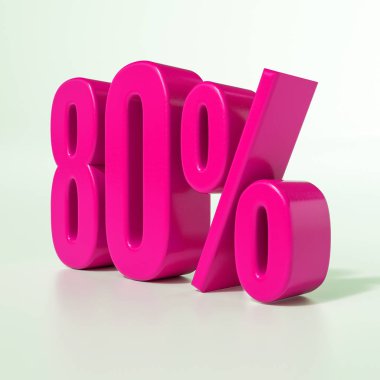 Yüzde 80'i pembe işareti