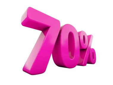 Yüzde 70'i pembe işareti