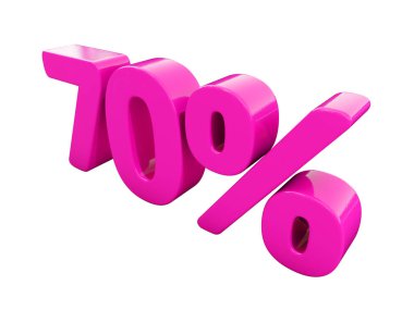 Yüzde 70'i pembe işareti