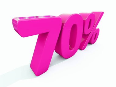 Yüzde 70'i pembe işareti