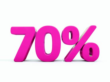 Yüzde 70'i pembe işareti
