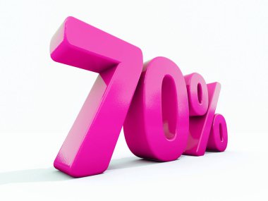 Yüzde 70'i pembe işareti