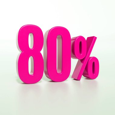 Yüzde 80'i pembe işareti