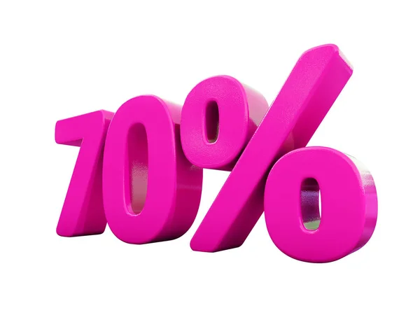 70 por ciento signo rosado — Foto de Stock