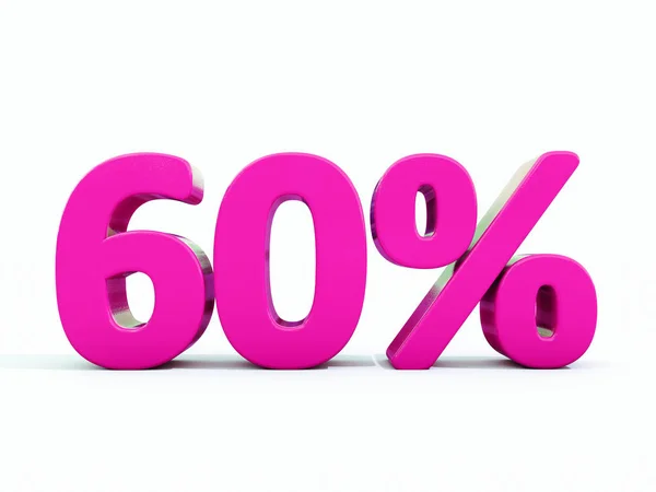 60 procent rosa skylt — Stockfoto