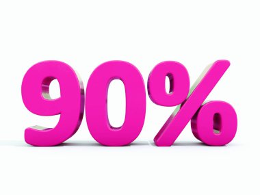Yüzde 90'ı pembe işareti
