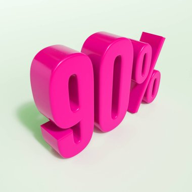 Yüzde 90'ı pembe işareti