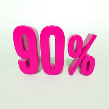 Yüzde 90'ı pembe işareti