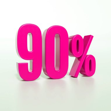 Yüzde 90'ı pembe işareti