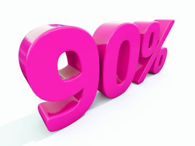Yüzde 90'ı pembe işareti