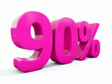 Yüzde 90'ı pembe işareti