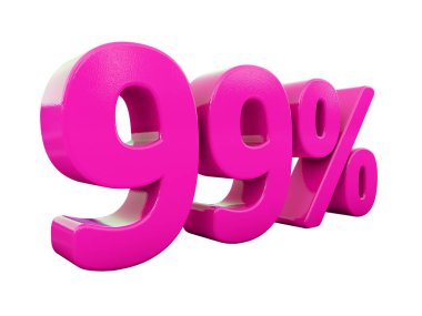 Yüzde 99'u pembe işareti