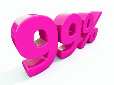 Yüzde 99'u pembe işareti