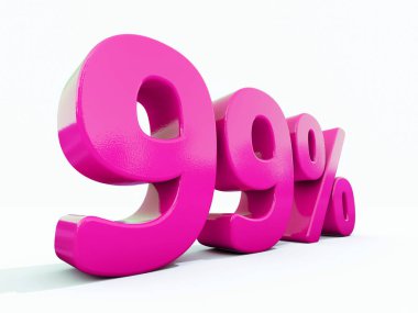 Yüzde 99'u pembe işareti