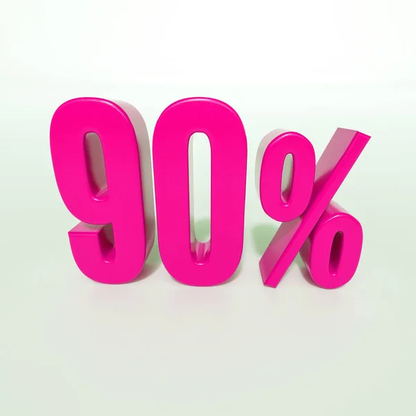 90 por ciento signo rosado — Foto de Stock