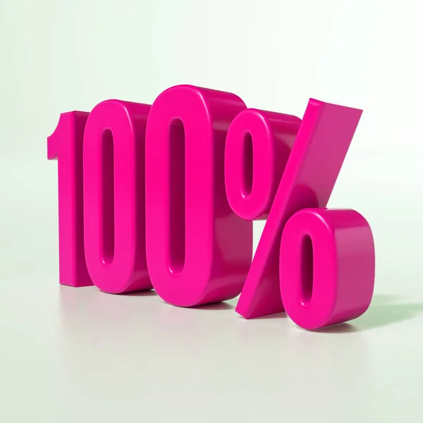 100 per cento rosa segno — Foto Stock