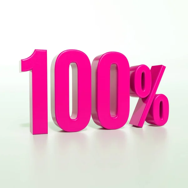 100% rosa sinal — Fotografia de Stock