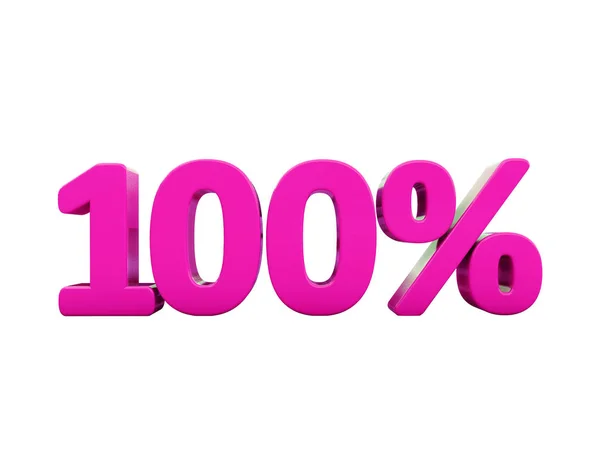 100 por ciento signo rosado —  Fotos de Stock