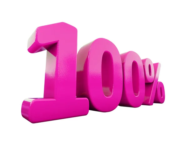 100% rosa sinal — Fotografia de Stock