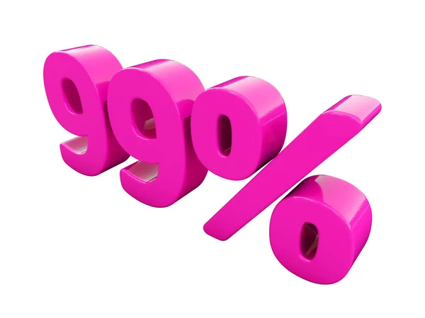 99 százaléka rózsaszín jele — Stock Fotó