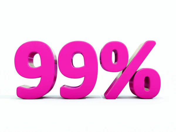 99 por ciento signo rosado — Foto de Stock