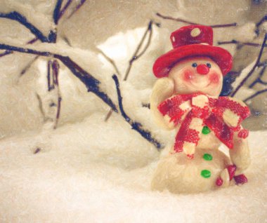 Mutlu Noeller ve mutlu yıllar tebrik kartı.