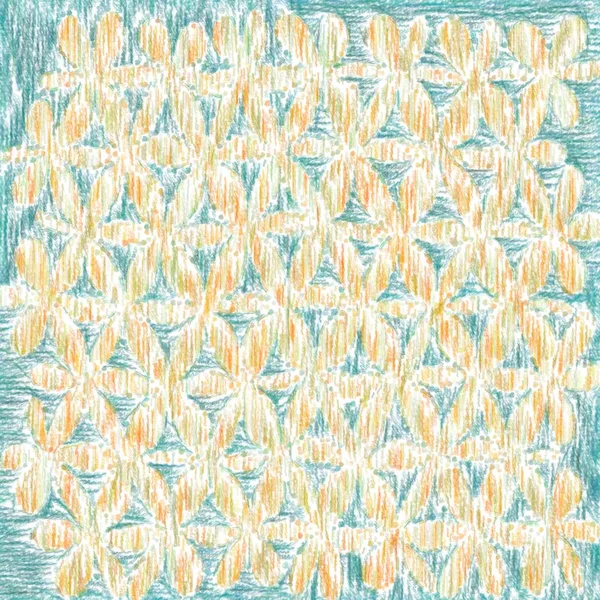 Desenho da criança Estilo Flores Fechar — Fotografia de Stock