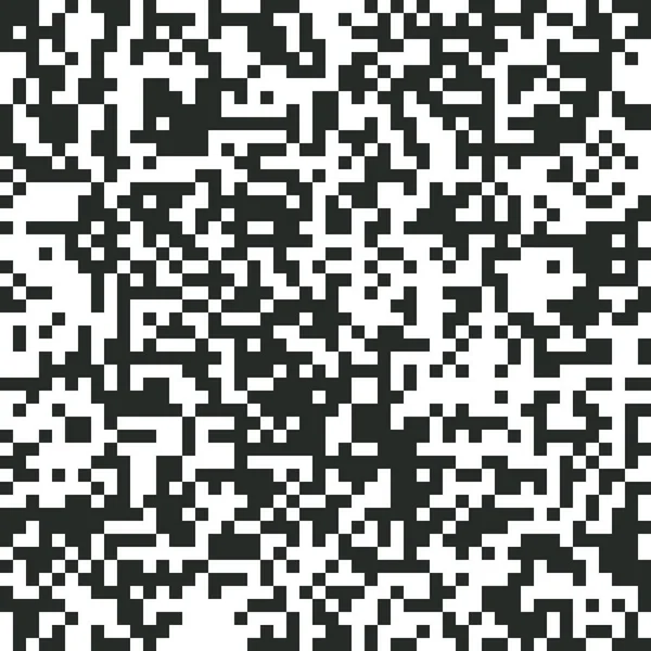QR Code Digital Abstract Black and White Pixel Noise Background — Stock Vector