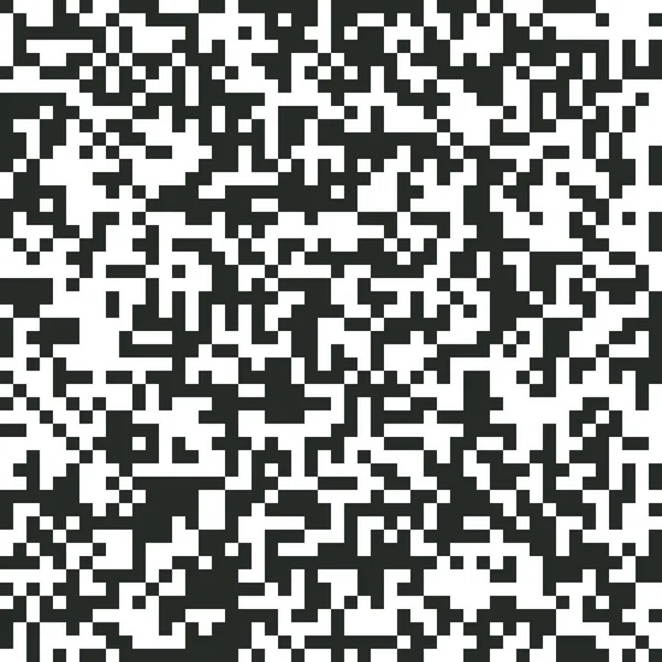 QR Code dijital soyut siyah ve beyaz piksel gürültü arka plan — Stok Vektör