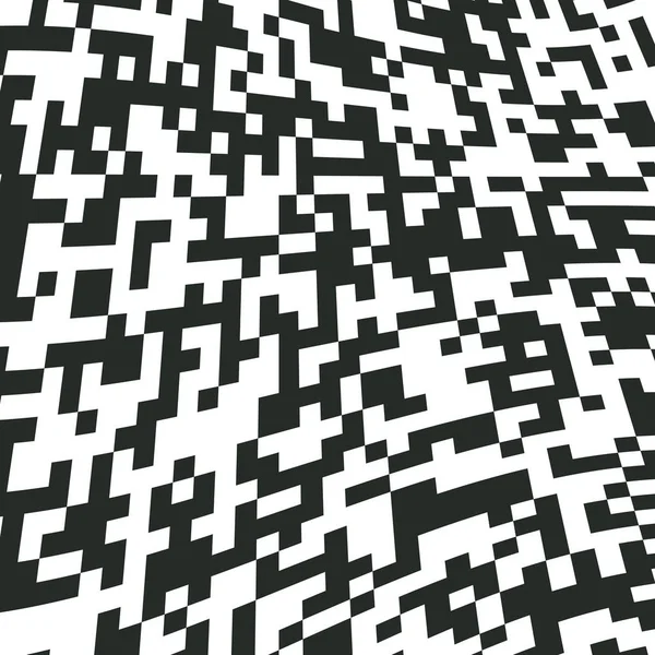QR Code dijital soyut siyah ve beyaz piksel gürültü arka plan — Stok fotoğraf