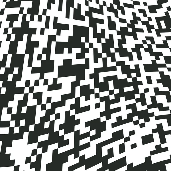 QR Code dijital soyut siyah ve beyaz piksel gürültü arka plan — Stok fotoğraf