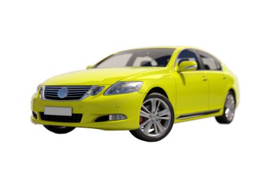 beyaz arkaplandaki araba